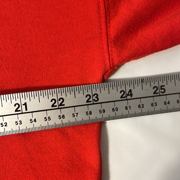 Mickey Mouse cropped red hoodie size Large. Black writing. Embroidered Mickey - Picture 10 of 12